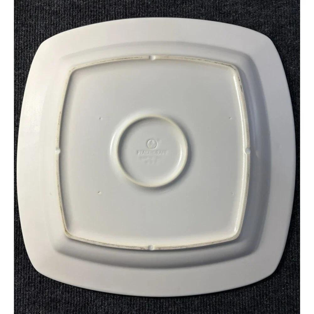 Pfaltzgraff Sierra Square Serving Platter 13 Inch White VTG Discontinued EUC